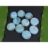 13MM Natural Larimar Pectolite Round Cabochon Loose Gemstone 10Pcs Lot 80Cts A-414