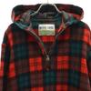 MAINE GUIDE 60er 70er Wolle Vintage Tartan Karo Muster Langarm Halber Reißverschluss Parker Herren Gebraucht