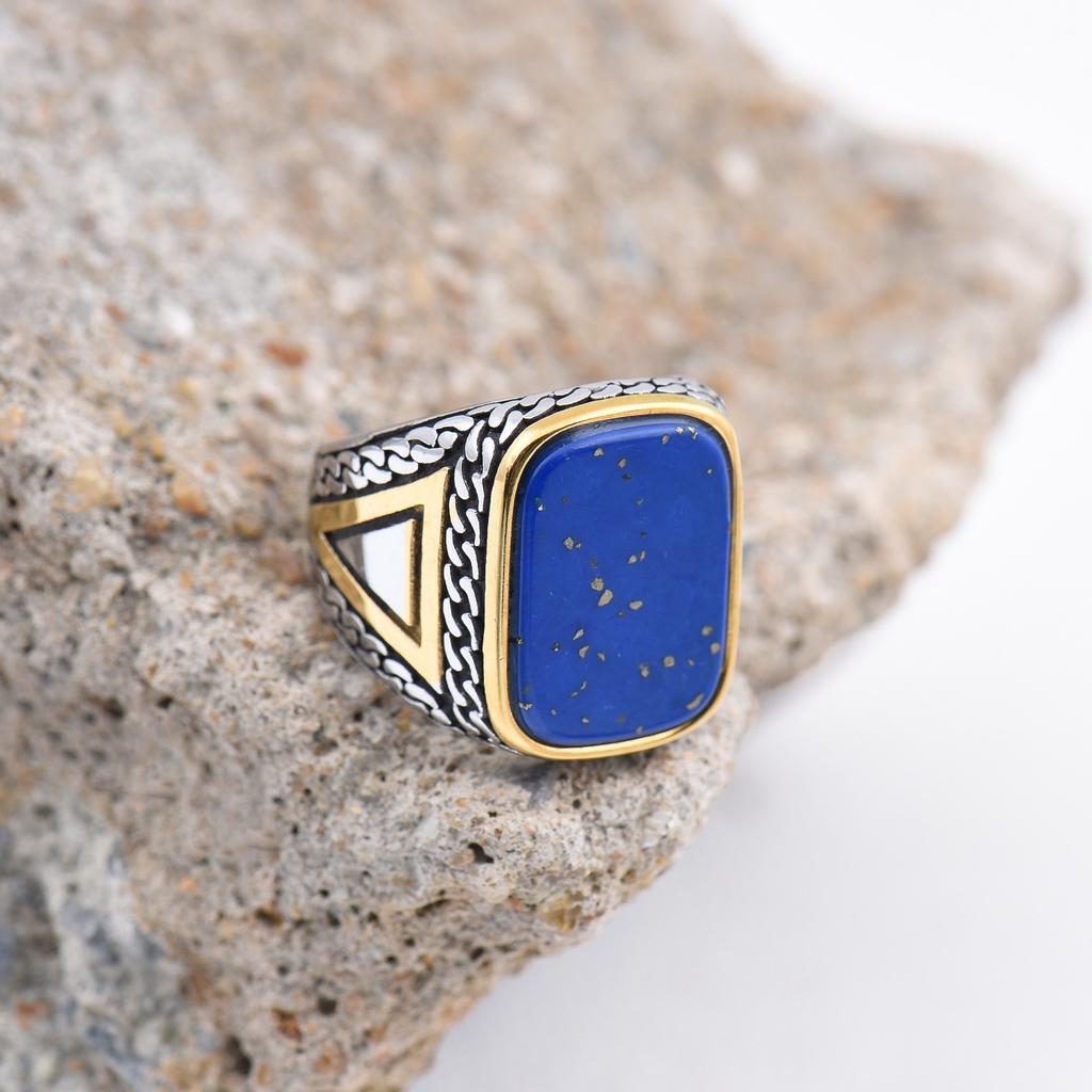 R3427 Men's High Quality 316L Stainless Steel Variety Onyx Rings  Trend Jewelry