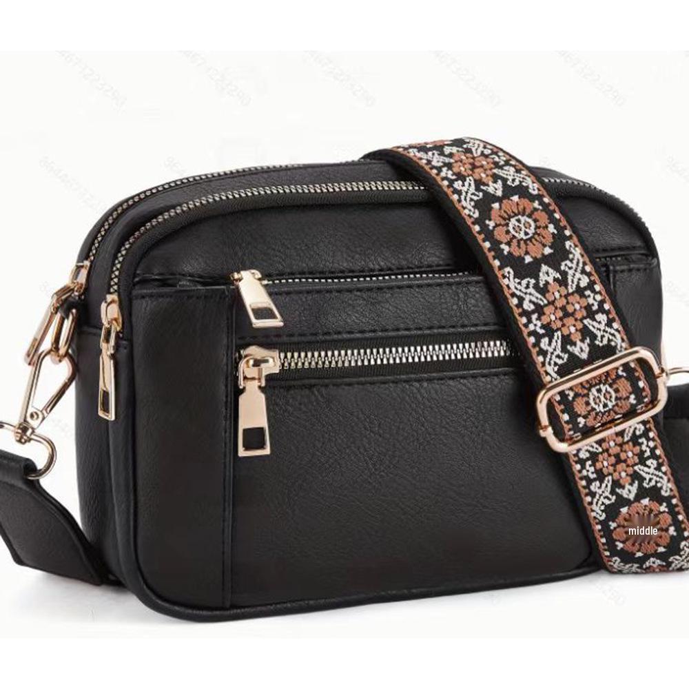 Versatile Women's PU Shoulder Bag with Large Capacity and Trendy Wide Strap