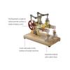 Stirling Engine Kit Hot Air Motor Model Physical Dual Engine Generator Model with LED Light Flywheel Design Science