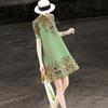 Lansere 2026 Sommer Neues Chinesisches Stil Gedrucktes Cheongsam Midi-Kleid