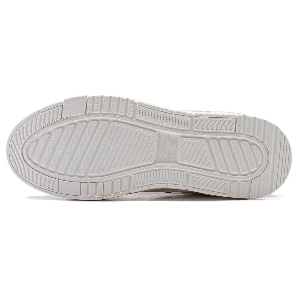 Li Ning Common 80s Casual Vielseitig Bequem Rutschfest Stoßdämpfend Low-Top Skateschuhe Damen Sneaker Grau Weiß AGCU008-2