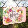 2D Flat Happy Mother Day Floral Arrangement Aluminium Metal Sign Fun & Quirky Creativewall Decor Art 8 * 12 Inches Poster for Office Living Room