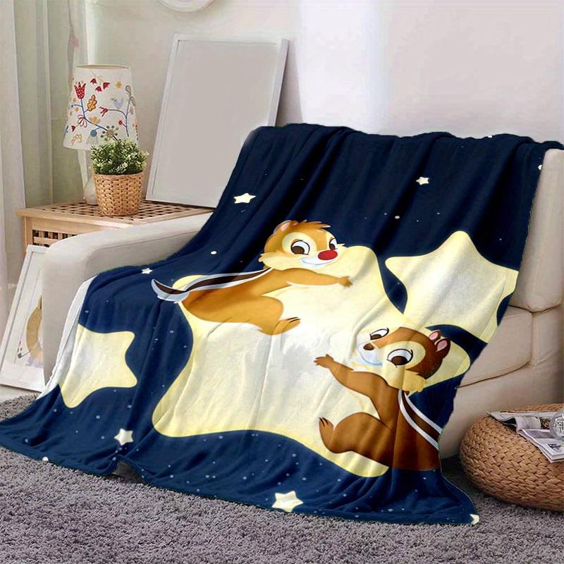 1 шт., Плед Disney Чип и Дейл «Звездная ночь», Декор для дома Disney, Мягкий плед для дивана, кровати, автомобиля, путешествий, кемпинга, офиса, Подарок для сна 80x120cm