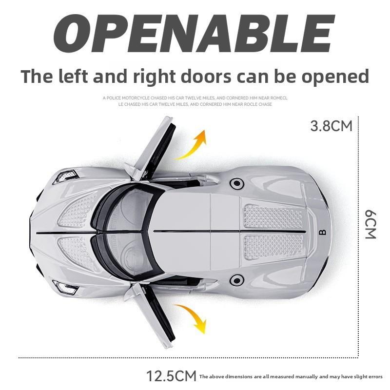 Car Bugatti Model 136 Alloy Toy Children Sound Light Playroom Gifts Collecting