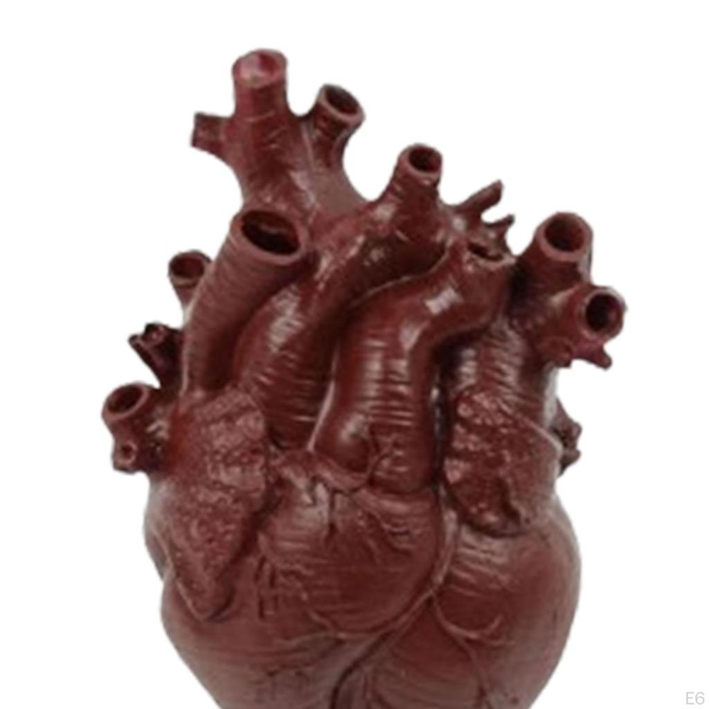 Anatomical Heart Vase Creative Abstract Art for Cafe Restaurant Desktop Black