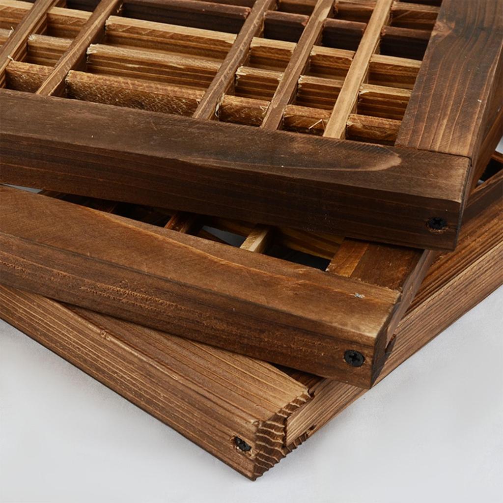 Window Frame Yard Trellises Wood Window Pane for Dining Room, Bedroom Vintage Style Lightweight Wall Art Wall Pediments