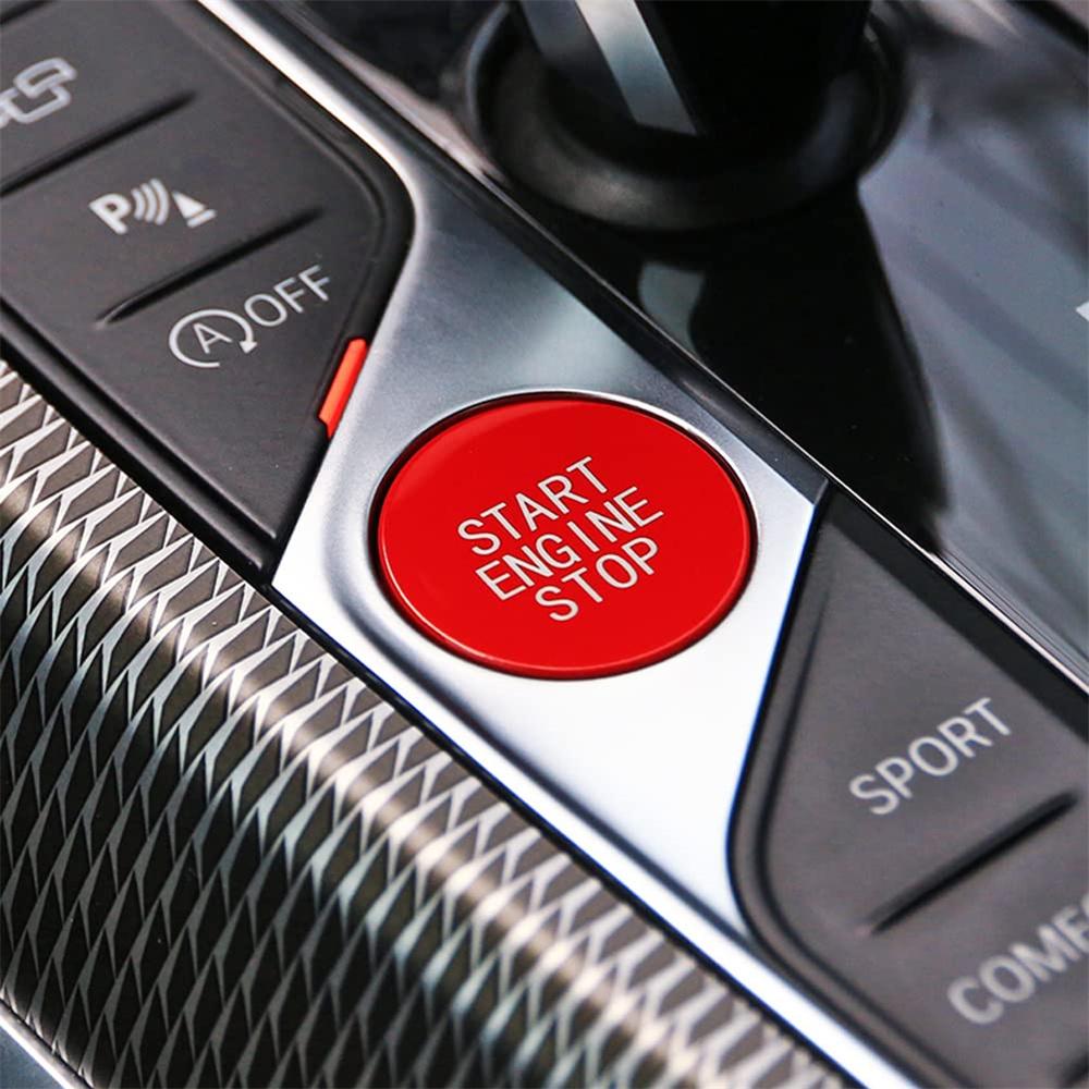 Sports Red Engine Push Start Button For BMW 3 G20 G21 2020-24 4 G22 G23 2021-24