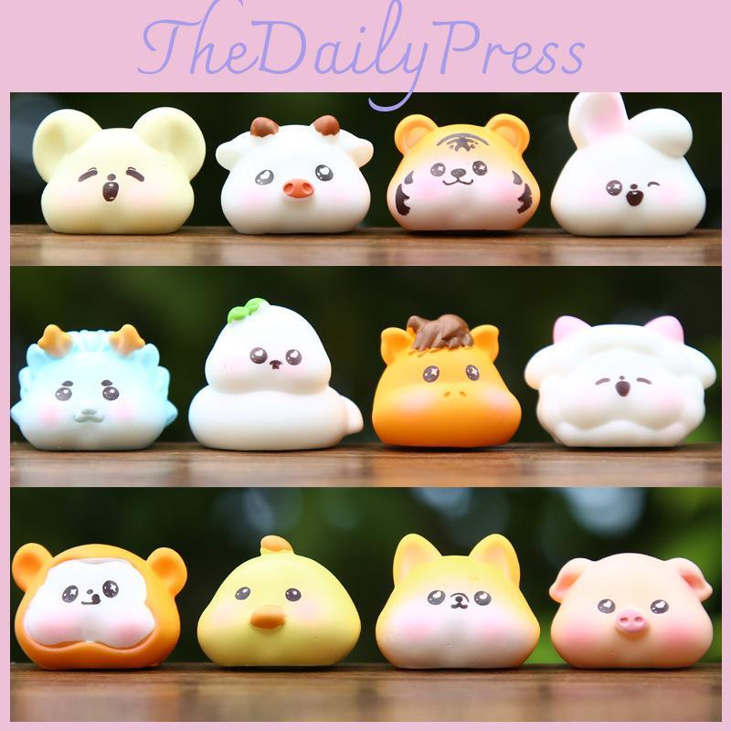 Zodiac Animals Resin Desktop Ornament Collectible Gift For Kids And Hobbyists