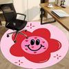 1pc Flower Heart Office Round Area Rug,  Mat Suitable For Office, Under Office Chairs Bedroom Living Room Home Decor, Room Deco