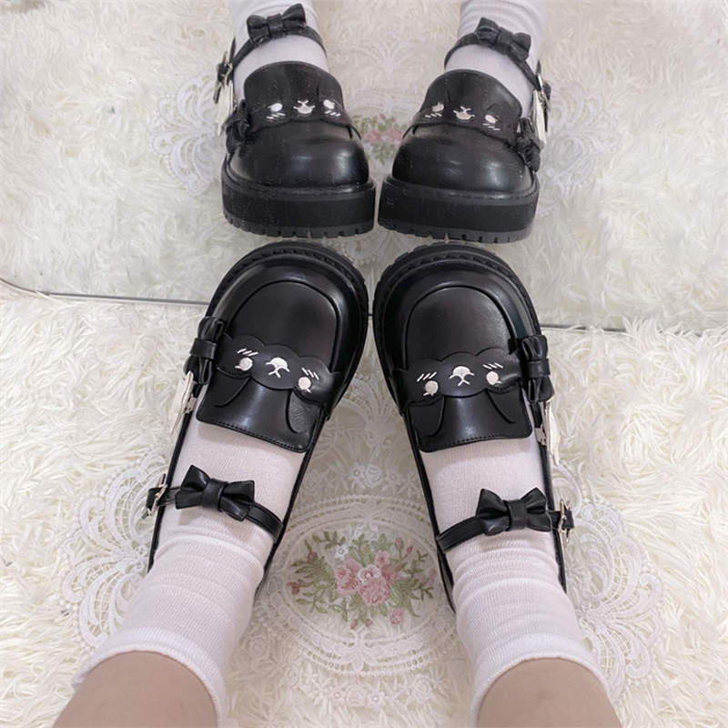 Japonské studentky roztomilé originální Lolita boty dámské ploché lo boty Mary Jane námořnický oblek jk uniforma malé kožené boty