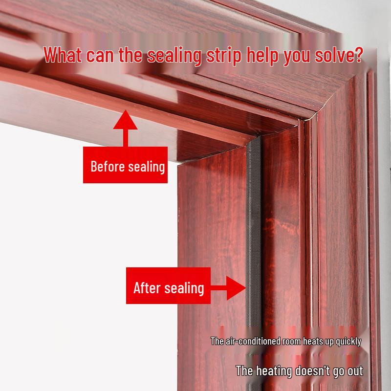 Self-Adhesive V-Type Anti-Theft Door & Window Seal: Soundproof, Windproof, Anti-Collision Strip for Wooden and Aluminum Alloy Doors