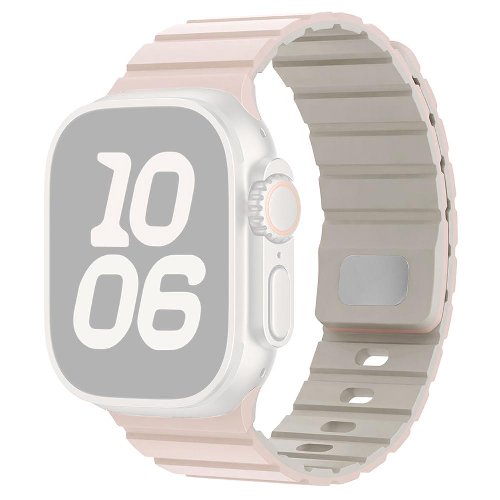 

Для Apple Watch Series 10 Ultra 9 8 7 SE 6 5 4 3 2 1 46мм 49мм 45мм 44мм 42мм Магнітний силіконовий ремінець Швидкознімний ремінець Pink/Starlight