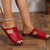 Γυναικεία Cut Out Slide Σανδάλια Flat Slide Sandals, ελαφριά slip σε παπούτσια εξωτερικού χώρου