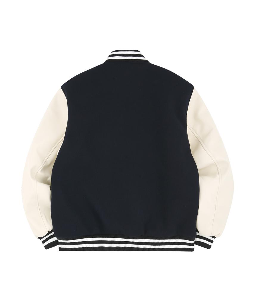 Raw Lab R Old School Heavy Varsity Jacket (Navy)