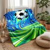 Soccer Ball in Motion 2 Theme blanket Lightweight Warm Flannel Blanket Decorative Throw Blanket for Home Decoration