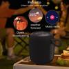 Outdoor Portable Bluetooth-compatible Speaker Waterproof Wireless Speaker with Powerful Bass Lights for Camping Travel Hiking