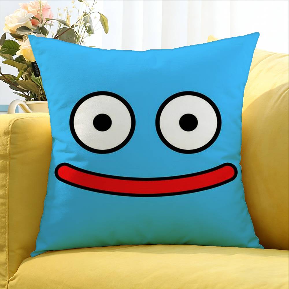 Cartoon Slime Dragon Quest World Various Sizes Square Pillow Case For Car Home Bedchamber Decor