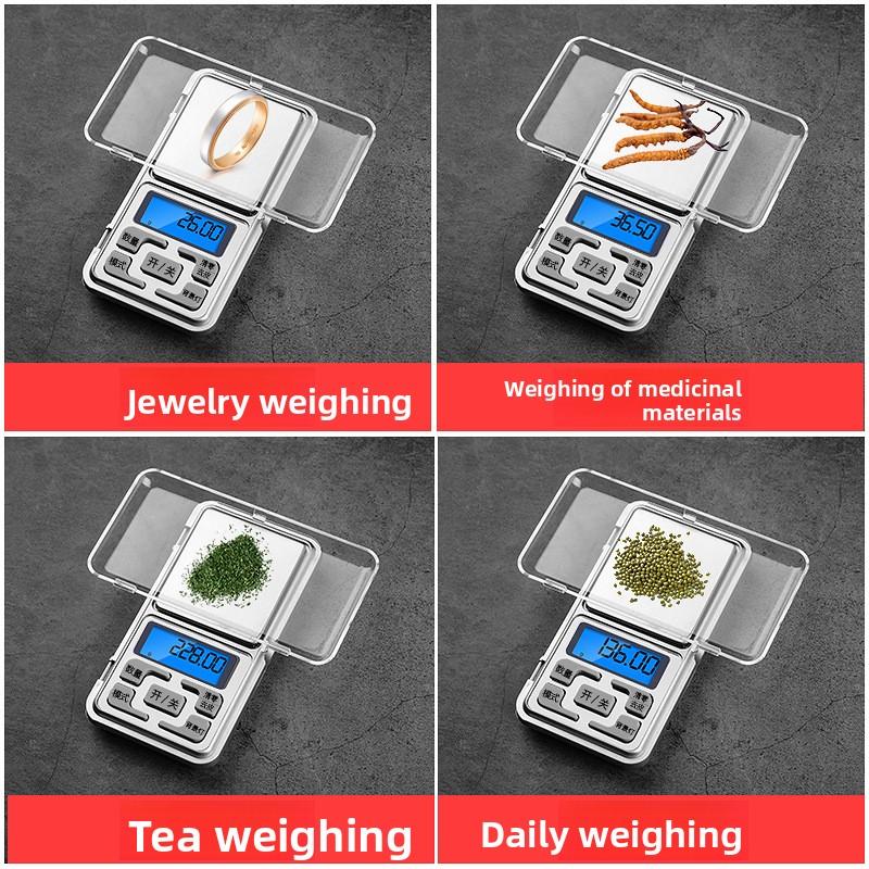Mini Electronic Scale High Precision Jewelry Scale Portable Small Food Scale Jewelry Gold Weighing Small Gram Scale
