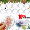 10PCS Christmas Balls Home Decor Wedding Christmas Party Decoration Transparent Flat Ball 7/8/9/10cm DIY Christmas Tree Ornament