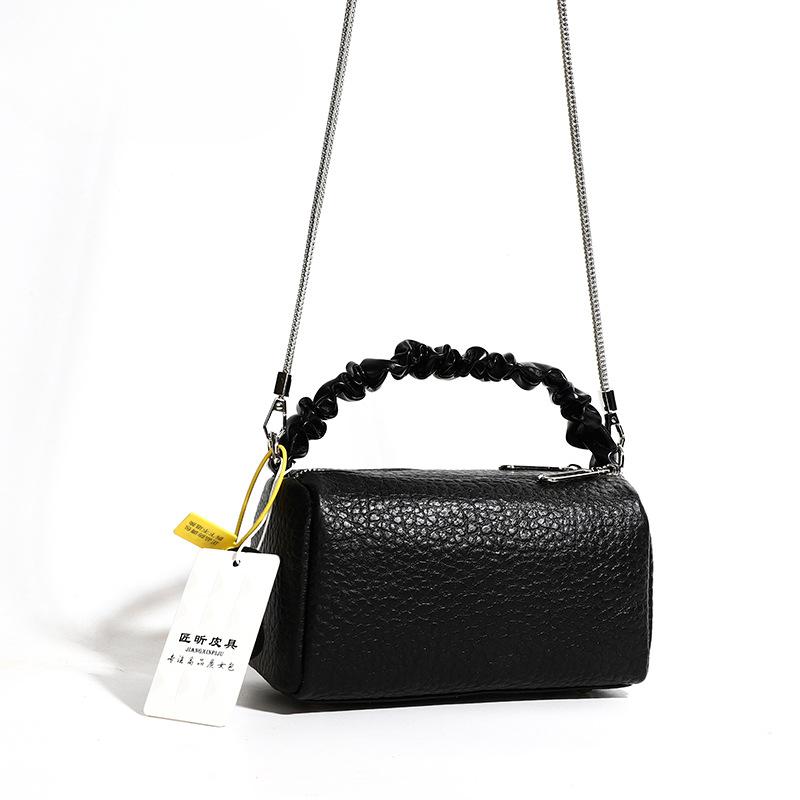 Genuine Leather Portable Trendy Fashion Chain Shoulder Messenger Bag First Layer Cowhide Bag