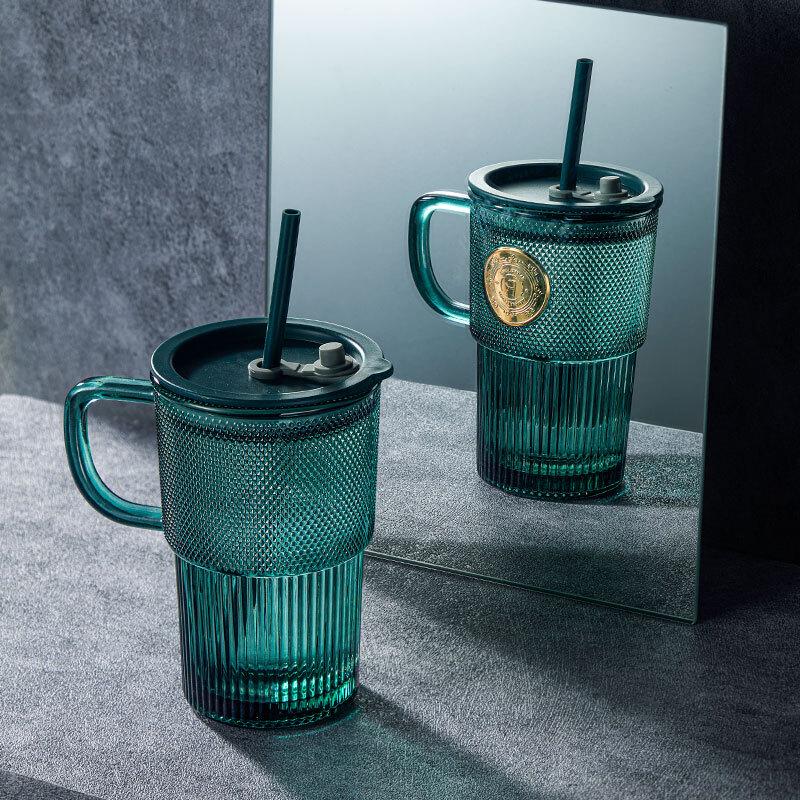 LOVWISH Dark Green Straw Cup