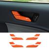 8Pcs Orange Inner Door Handle Frame Cover Trim For Ford Maverick -