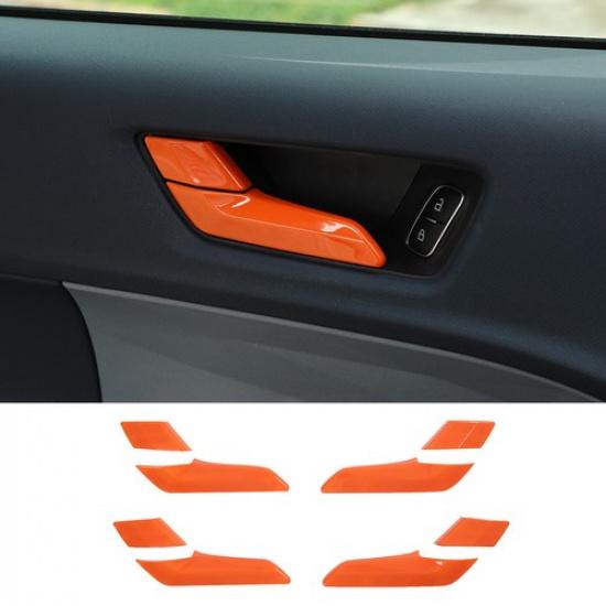 8Pcs Orange Inner Door Handle Frame Cover Trim For Ford Maverick -