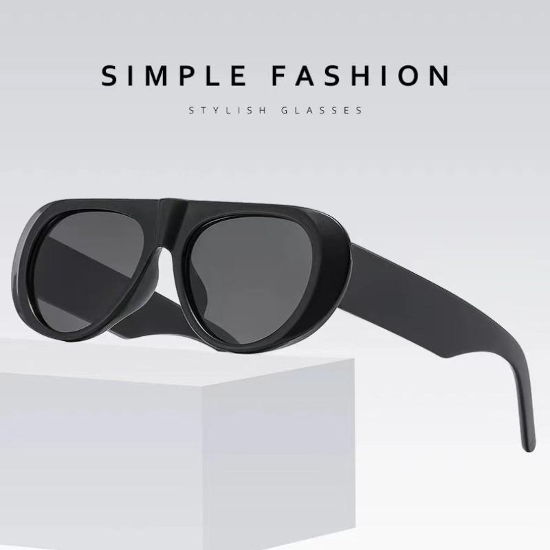 Retro Oval Sunglasses Women Brand Designer Glasses New Ins Fashion Personalized Pilot Eyewear Fashion Men Eyeglasses UV400