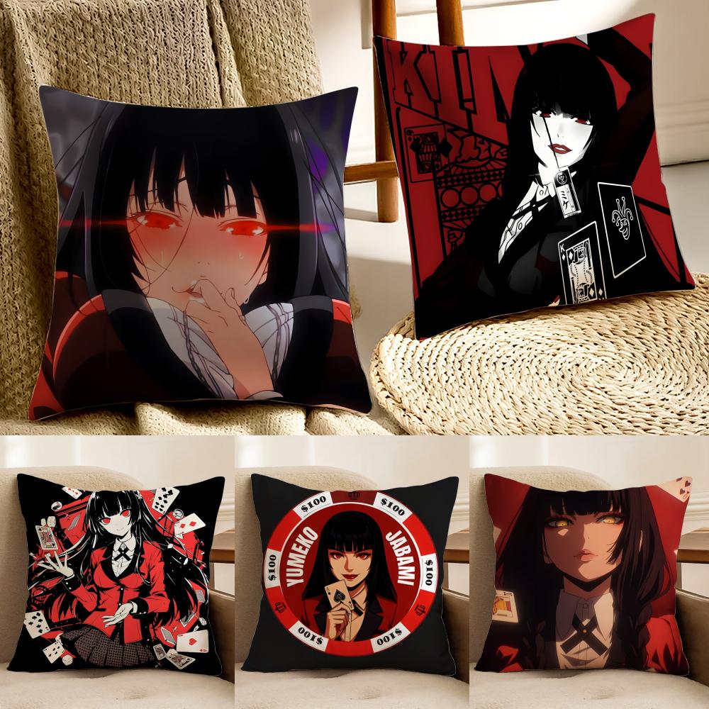Japanese anime hot KKakegurui YYumeko Jabami Cushion Cover Pillowcase Antidustmite living Room Sofa Decor Cushion Room
