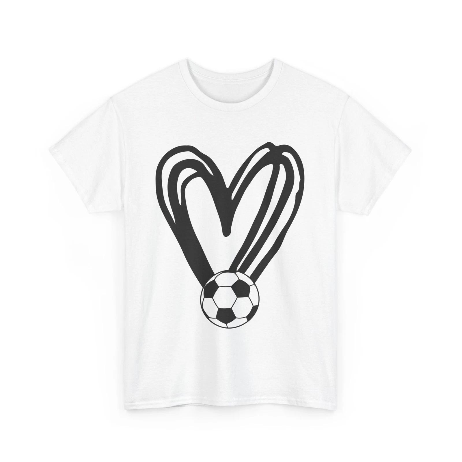 Soccer Shirt, Soccer Heart Shirt, Soccer Sports Lovers Women Men Shirt L