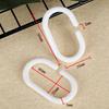 Bathroom Hooks Shower Rings Strong Pole White 12pcs Accessories C-Shaped Curtain Guide Privacy Rail Replacement