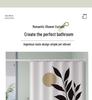 High-End Minimalist Floral Shower Curtain Set: Lazy-Style, Thickened, Waterproof, Mildew & Wrinkle Resistant.