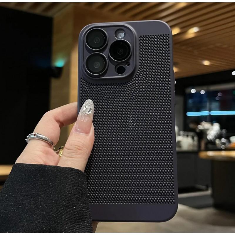 Ultra Thin Matte PC Phone Case With Grid Ventilation IPhone 16 Pro Max 17 Full Coverage Anti-Slip Shockproof