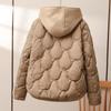 Women's Winter Solid  Knitted Clothes Loose Hooded Thickened Short Bread Clothing
