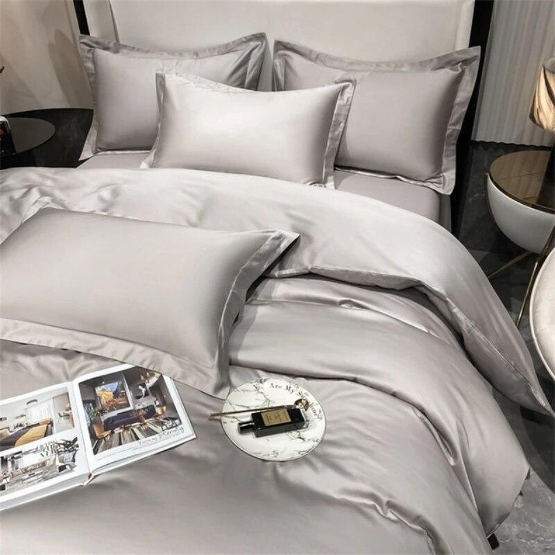 3-teiliges Set Luxus-Bettwäsche-Set aus 100 % ägyptischer Baumwolle, Bettbezug-Set für Einzel-, Doppel-, Queen-Size-Betten, weicher Bettbezug, Kissenbezug