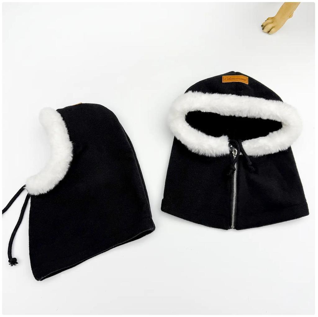 Adjustable Winter Cotton Dog Hat with Ear Protection for Outdoor Travel
