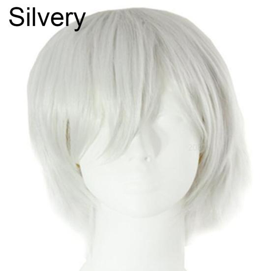 Orion Männer Frauen Multi-Color Kurze Gerade Haarteil Volle Perücke für Anime Party Cosplay