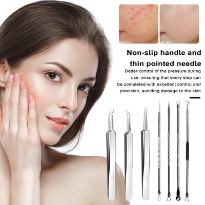 Blackhead Remover Tweezers Set Stainless Steel Acne Clip Kit with Anti-slip Handle Pimple Popper Tool Easy To Carry Blackhead Extractor Skin