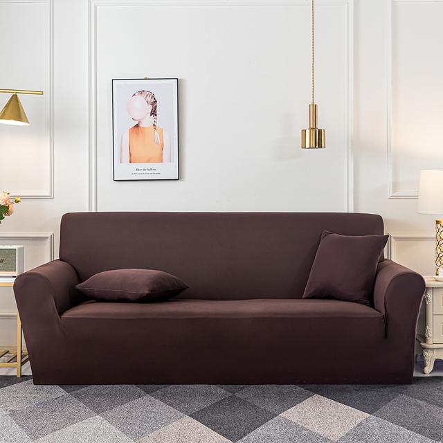 Funda de sofá de color liso diseñada para sala de estar Elástica Elástica Protector de silla Funda de sofá 1 /2 /3 /4 plazas Esquina en L Sofá Necesita comprar 2 uds