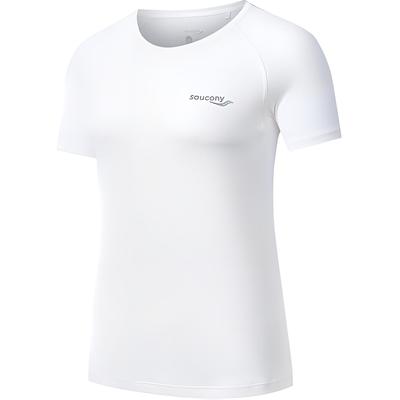 Logo Letter Jacquard Moisture-Wicking Quick-Dry Round Neck Short Sleeve T-Shirt Women T-Shirts Pearl-White SC1249057B-WT02