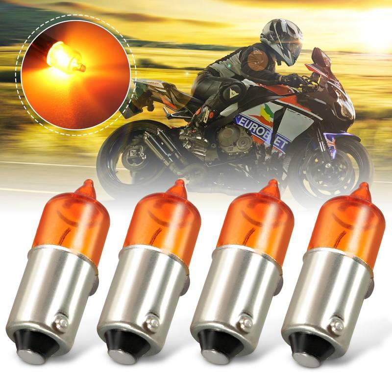 2Pcs Amber Light Bulbs Universal 12V 21W Auto Car Motorcycle Motorbike Scooter Mini Miniature Indicator
