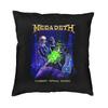 Megadeths Heavy Metal Band Square Pillow Cover Home Decorative Rock Band Cushions Throw Pillow For Sofa Double-Sided Printing