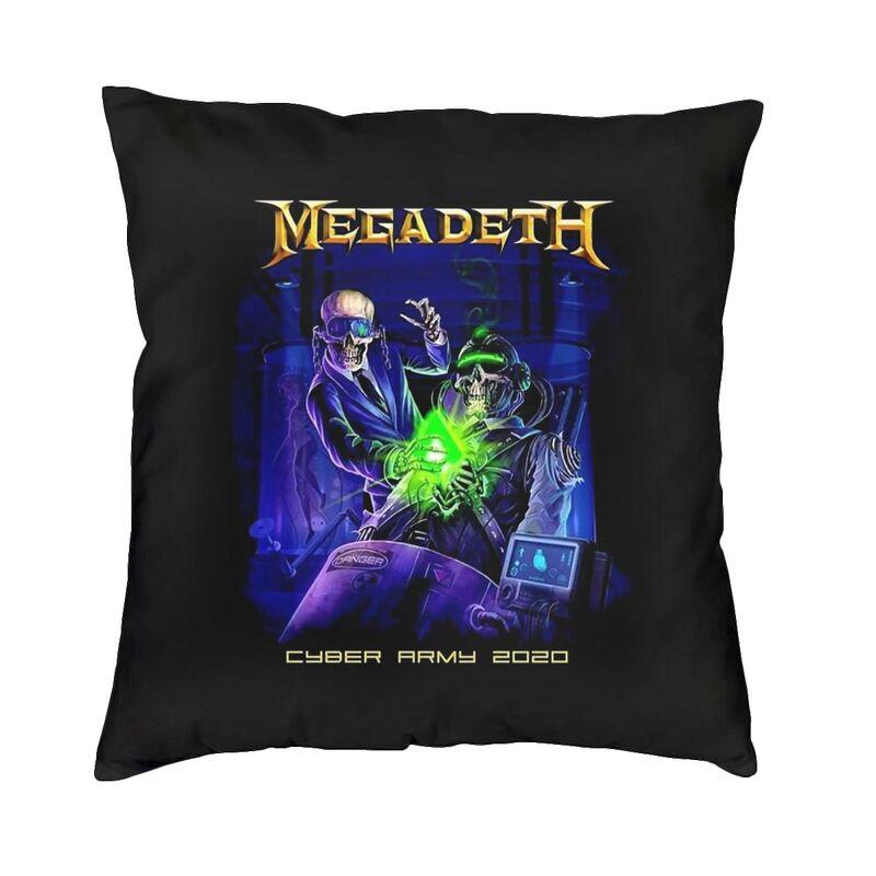 Megadeths Heavy Metal Band Square Pillow Cover Home Decorative Rock Band Cushions Throw Pillow For Sofa Double-Sided Printing