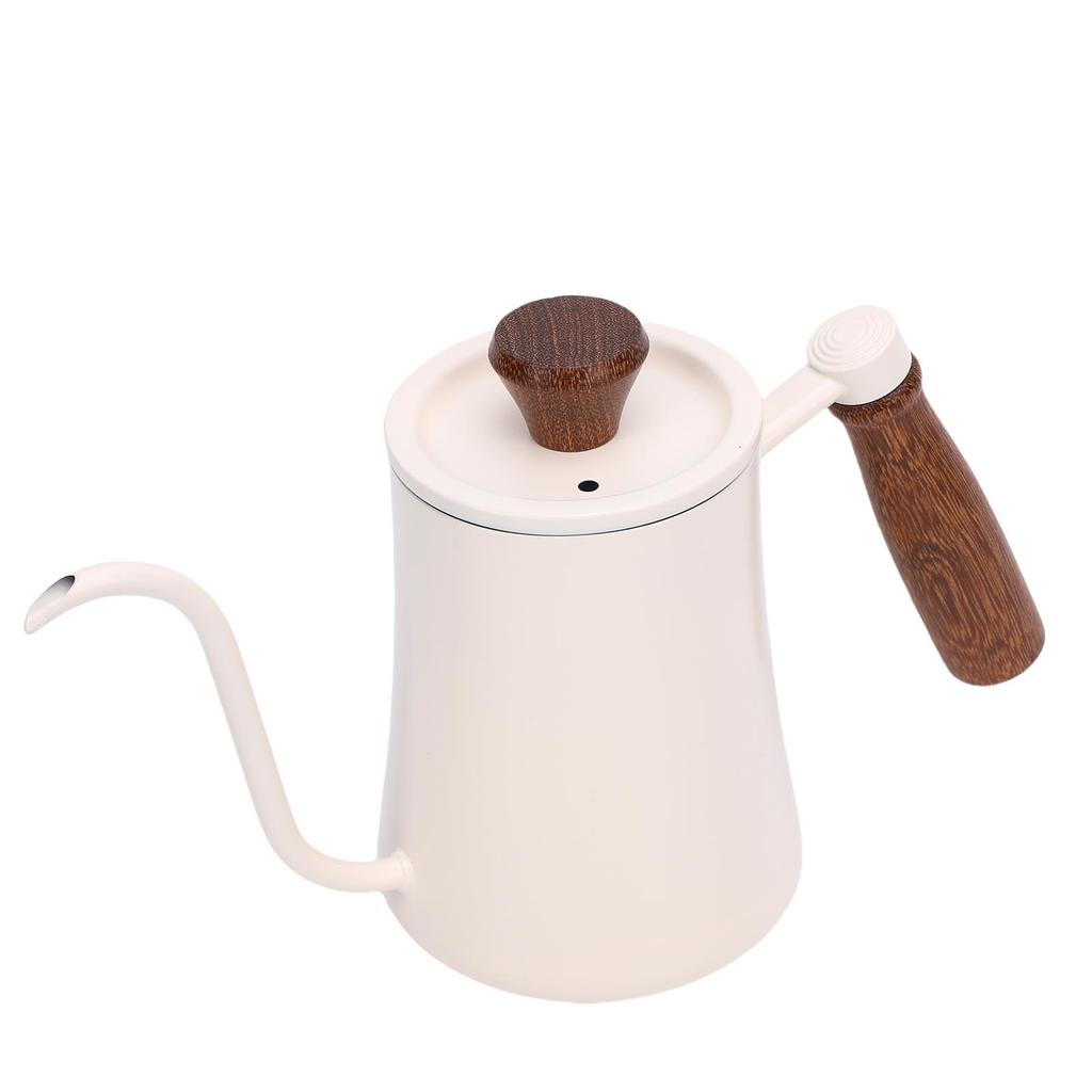 Hand Brew Coffee Kettle 600ML 304 Stainless Steel Narrow Spout Coffee Pot with Scale Insulated Handle for Home Camping