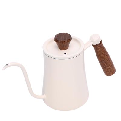 Hand Brew Coffee Kettle 600ML 304 Stainless Steel Narrow   Spout Coffee Pot with Scale Insulated Handle for Home Camping
