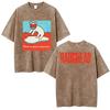 Vintage Washed Radiohead Semaphore Rock Band T-shirt Men  Clothing Fashion Hip Hop Gothic T Shirts Cotton Casual T-shirts