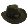 Gekreuztes Stierkopf-Abzeichen Zylinderhut Westlicher Cowboyhut Britischer Jazzhut Nationaler Stil Filzhut Ritterhut Elegant