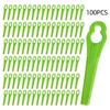 100Pcs   Plastic Cutter Blades For Electric Cordless Grass Trimmer Strimmer Tool Grass Trimmer Blades Replacement Garden Tool
